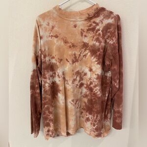 We the Free Pink and Orange  tie dye long sleeve shirt